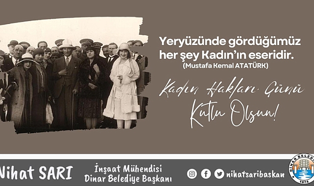 Belediye Başkanımız Nihat Sarı’dan Kadınlar Hakları Günü Mesajı 