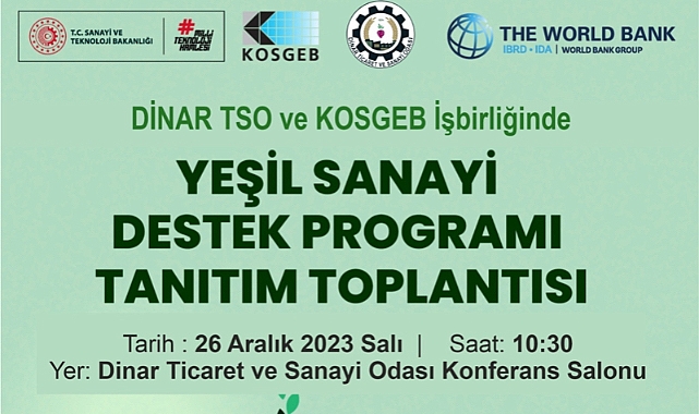 DİTSO DA YEŞİL SANAYİ DESTEK PROGRAMI TANITIM TOPLANTISI YAPILIYOR