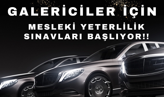 Galericilere Yönelik Mesleki Yeterlilik Sınavı Başvuruları Başladı