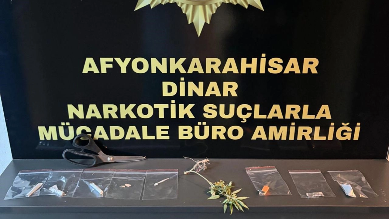 DİNAR POLİSİNDEN UYUŞTURUCU OPERASYONU