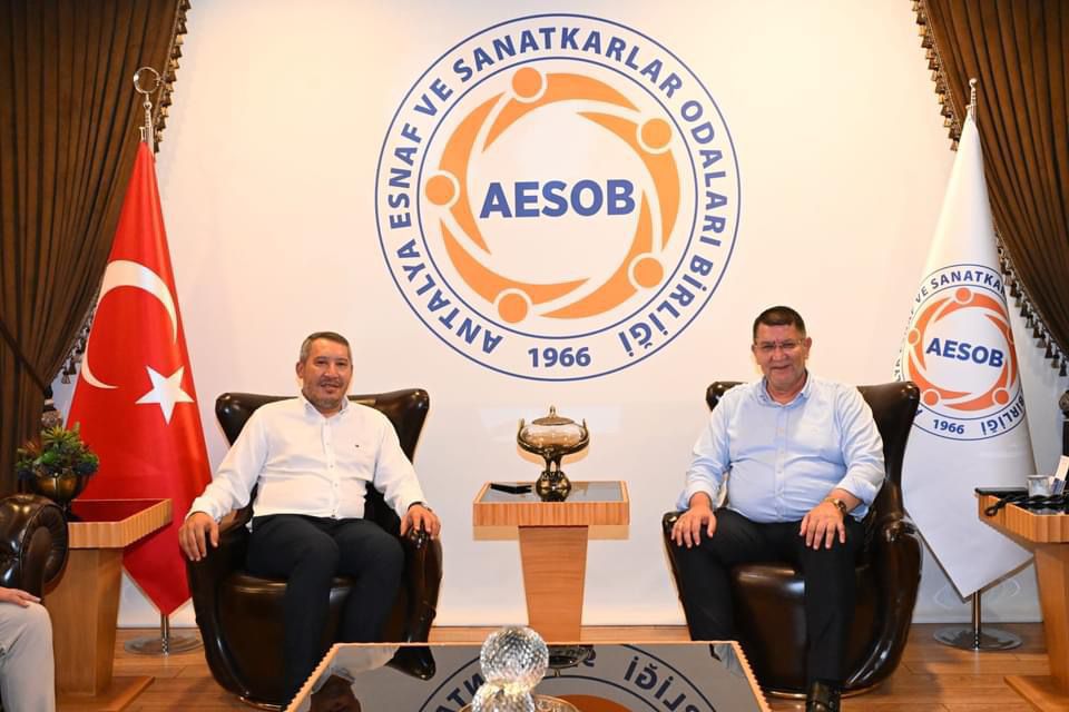 “Belediye Başkanı Veysel Topçu’dan AESOB Başkanı Adlıhan Dere’ye Ziyaret”