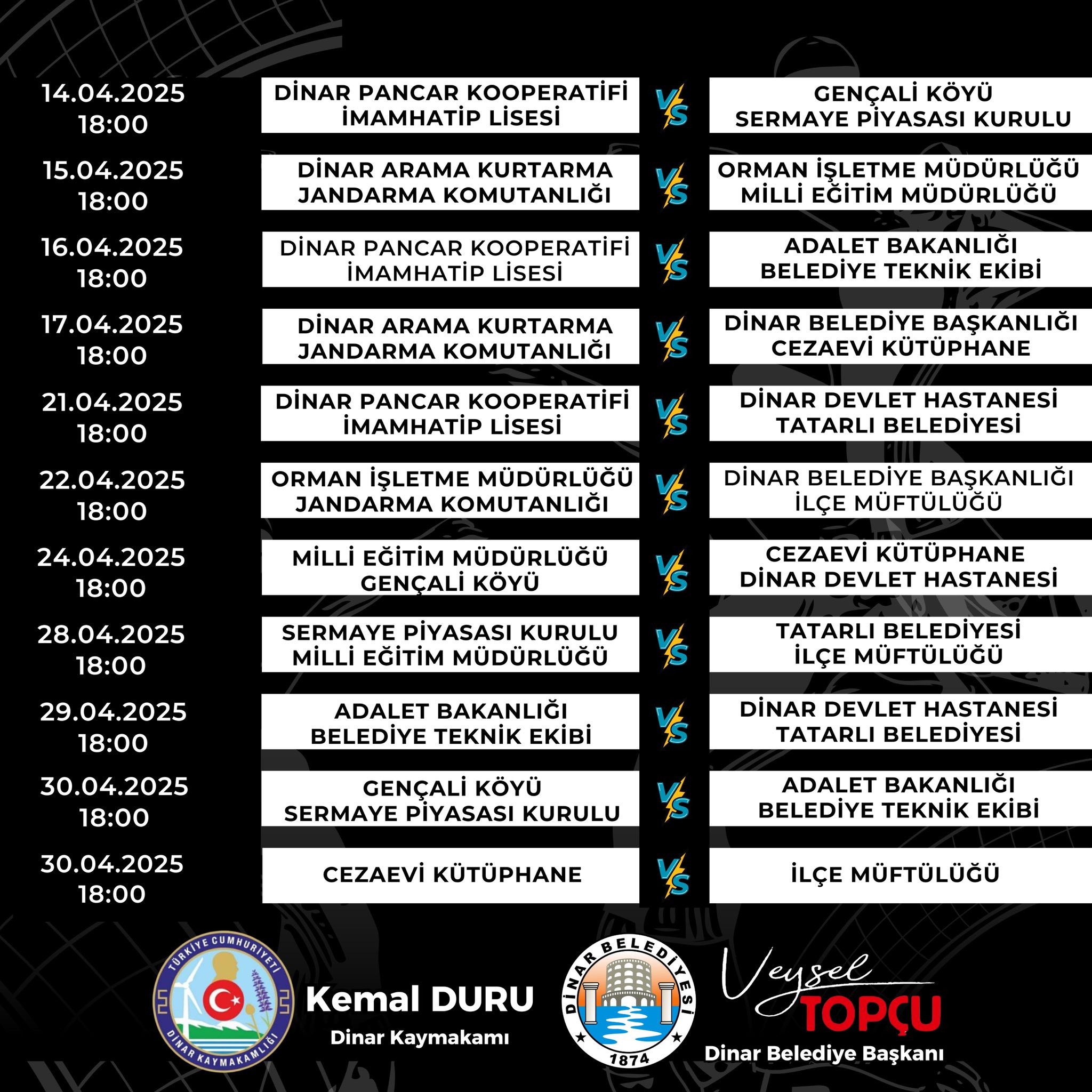 Dinar'da Kurumlar Arası Voleybol Turnuvası Heyecanı Başlıyor! 3 67fabc468bcff