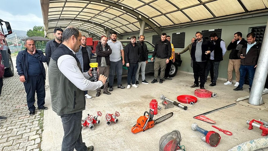 İLÇE ÖZEL İDARE PERSONELİNE YANGIN EĞİTİMİ VERİLDİ